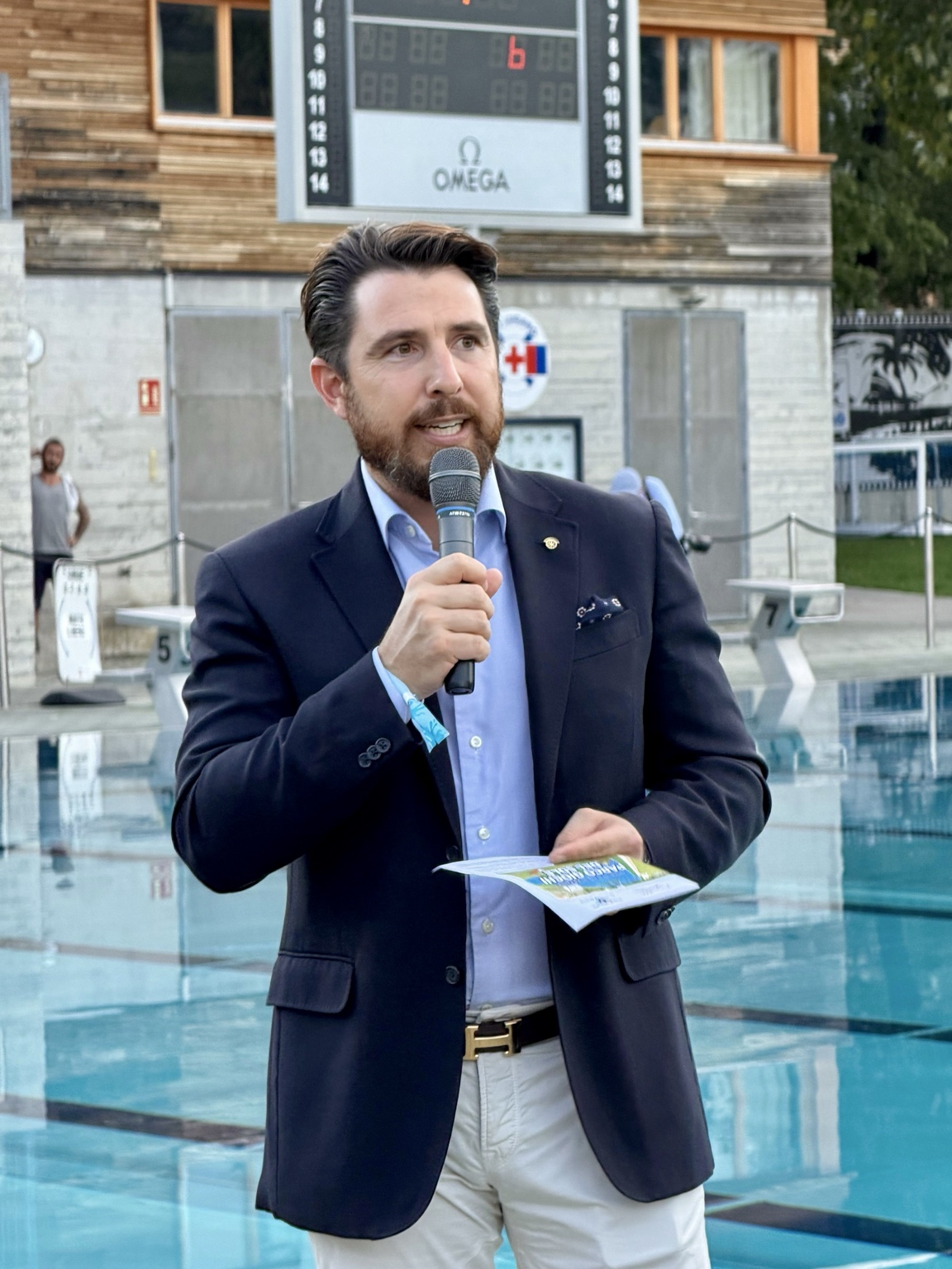 Federico Umberto Mion speaking at Bracciate Aperte in Lugano