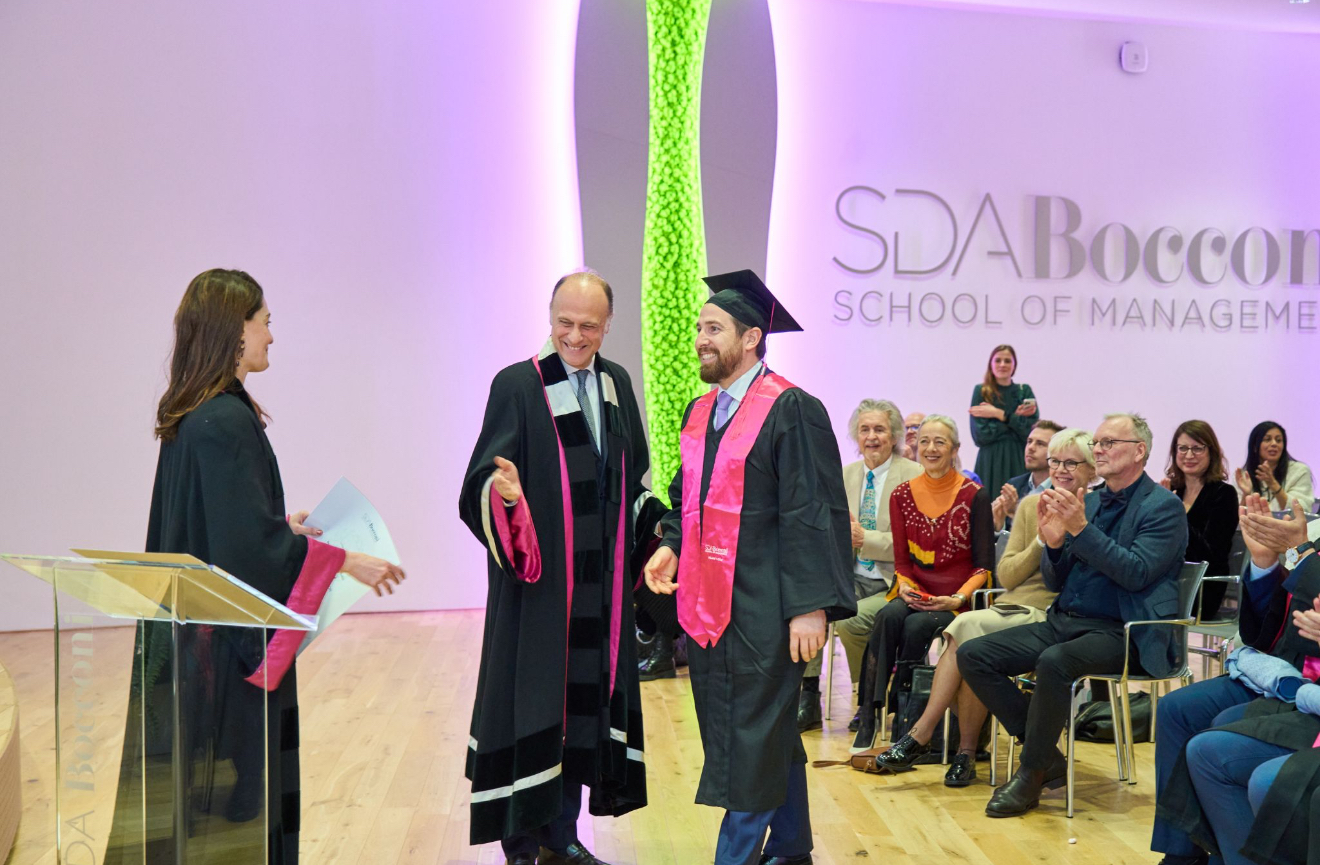 Federico Umberto Mion at the SDA Bocconi Doctor of Business Administration graduation ceremony